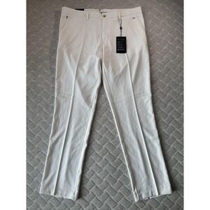 J Lindeberg Pants Mens 38x34 White Elliott Micro Stretch Golf Water Repellent